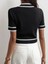 Mottisfashion Kadın Kısa Kollu Önden Düğmeli Triko Bluz 4