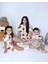Anne Bebek Pijama Takımı Kombin Ekose Ayıcık Desen Kısakol Şort (Tek Tek Satılmaktadır) 1