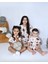 Anne Bebek Pijama Takımı Kombin Ekose Ayıcık Desen Kısakol Şort (Tek Tek Satılmaktadır) 2