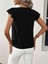Mottisfashion Kadın Kısa Kelebek Kollu V Yakalı Bluz 3