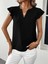 Mottisfashion Kadın Kısa Kelebek Kollu V Yakalı Bluz 5