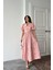 Mottisfashion Pembe Bebe Yaka Balon Kollu Elbise 1