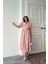 Mottisfashion Pembe Bebe Yaka Balon Kollu Elbise 2