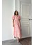 Mottisfashion Pembe Bebe Yaka Balon Kollu Elbise 3