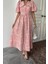 Mottisfashion Pembe Bebe Yaka Balon Kollu Elbise 4