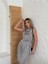 Mottisfashion Kadın Degaje Yaka Önden Çapraz Detay Saten Midi Elbise 7