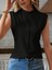 Mottisfashion Kadın Kısa Reglan Kollu Yarı Balıkçı Yaka Ithal Krep Bluz 2