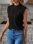 Mottisfashion Kadın Kısa Reglan Kollu Yarı Balıkçı Yaka Ithal Krep Bluz 4
