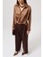 Mottisfashion Bel Büzgülü Crop Saten Gömlek 4