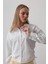 Mottisfashion Yanları Bağlamalı Basic Gömlek - Beyaz 2