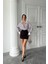 Mottisfashion Yaka ve Manşet Beyazboyfriend Çizgilipoplin Gömlek - Kahverengi 4