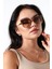 Kadın Bej Rengi Oversize UV400 Güneş Gözlüğü 23019 C21 1