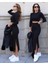 Mottisfashion Kadın Soft Kaşkorse Kumaş Bluz ve Yırtmaç Detaylı Etek Ikili Takım 6