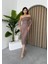 Mottisfashion Polack Tek Omuz Tül Elbise 8