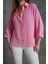 Mottisfashion Kol Katlama Detaylı Pembe Gömlek 4