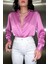 Mottisfashion Pembe Saten Gömlek 2