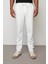 Beyaz Regular Fit Erkek Duble Paça Pantolon E1029 1