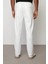 Beyaz Regular Fit Erkek Duble Paça Pantolon E1029 4