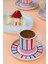 Porselen Color Stripe Kahve Fincan Takımı 90CC 2 Kişilik 4 Parça 2