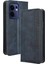 Oppo Reno 13F Için Manyetik Kapatmalı Vintage Desen Pu Deri Cüzdan Kılıfı ve Kart Yuvaları (Yurt Dışından) 1
