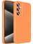 Galaxy A35 Kılıf Kamera Korumalı Simli Lüks Zore Koton Kapak - Turuncu 1