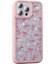 iPhone 15 Pro Max Kılıf Taşlı ve Simli Tasarım Frm Azra Kapak - Pembe 5