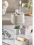 2'li Set Diş Fırçası Diş Macunu Set Üstü Diş Fırçalık Sabunluk 5 Bölmeli Makyaj Organizer Beyaz 2
