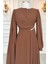 Feza Abiye Elbise Kahverengi 2