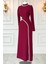 Zühre Tesettür Abiye Bordo 2