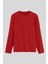 Kırmızı Standart Fit Basic O Yaka Uzun Kollu İnce Erkek T-Shirt - 87997 1