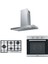Fdf Eg6 90 Xs Davlumbaz Fhnl 905 4g Tc Xs C Ocak Fsl 82 H Xs Fırın Inox Ankastre Set 1