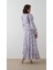Üst Bedeni Parçalı Elbise Lila 5