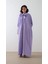 Poplin Gömlek Elbise Lila 1