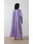 Poplin Gömlek Elbise Lila 5
