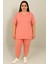 Kadın Büyük Beden Kısa Kollu Tayt Takım 8210-25 1