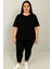 Kadın Büyük Beden Kısa Kollu Tayt Takım 8210-25 1