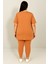 Kadın Büyük Beden Kısa Kollu Tayt Takım 8210-25 1