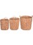 Dekoratif Saklama Sepeti Hasır Rattan Water Hyacinth/su Sümbülü Yuvarlak 3'lü Takım Set 1