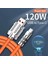 120W 6A LED Işıklı Süper Hızlı Silikon Type-C Şarj Kablosu 2