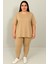 Kadın Büyük Beden Kısa Kollu Tayt Takım 8210-25 1