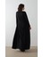 Kolları Pelerin Detaylı Elbise Siyah 5