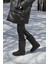 Kadın Siyah Fermuarlı Kauçuk Taban Comfort Kar Botu 2