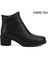 Kadın Siyah Fermuarlı Kalın Topuklu Hakiki Deri Bot 1