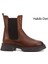 Kadın Kalın Taban Hakiki Deri Chelsea Bot 1