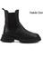 Kadın Siyah Kalın Taban Hakiki Deri Chelsea Bot 1