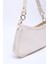 Krem SHK113 Suni Deri Astarlı Fermuarlı Ayarlanabilir Askılı El, Kol ve Omuz Çantası 6