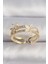 Pirinç Gold Renk Zirkon Taşlı Çiçek Model Vıp Seri Kadın Yüzük - TJ-BYK3514 1