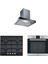 Fcr 625 Tc Bk/xs NG/600 Davlumbaz + Fhng 604 4g Tc Bk C Ocak + Fsl 86 H Xs Fırın Inox-Siyah Ankastre Set 1