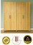 Alin Wood MDF 4 Kapaklı Genç Odası Dolabı – Doğal Görünüm 1