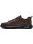 Erkek Kahverengi Bağcıklı Deri Sneaker 25WFD690518 2